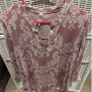 Ladies Honeyme Gabby Top- Pink Print- Medium